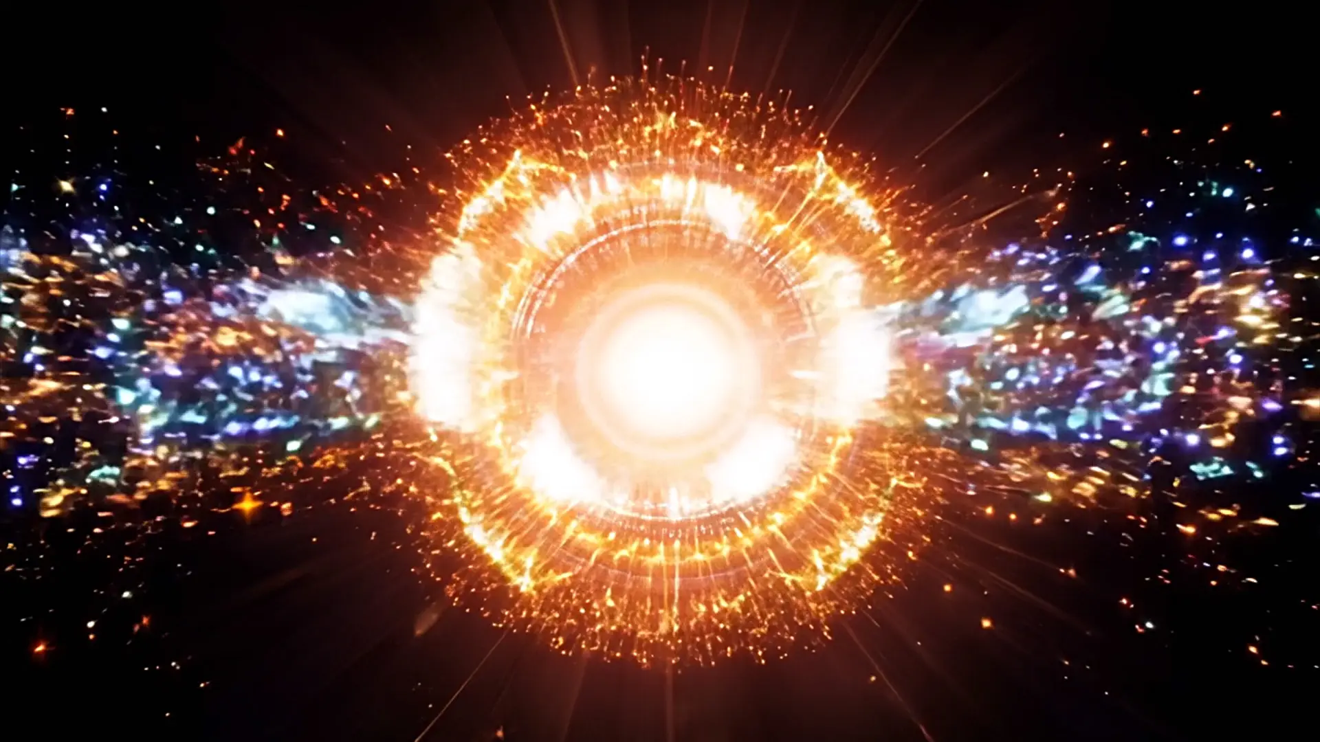 Fiery Particle Explosion Background for Intense Logo Animation